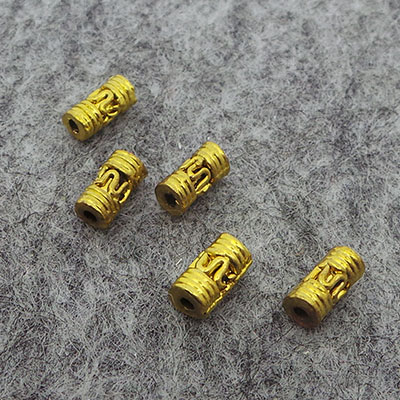 CH4100 Μεταλλικές Διαχωριστικές Χάντρες Κυλινδρικό σχήμα  Για κόσμημα 8X4mm/~50Τεμ. Επίχρυσο Χρώμα,   ,Συνθεση ,Χάντρα (0 15) (gr) ()