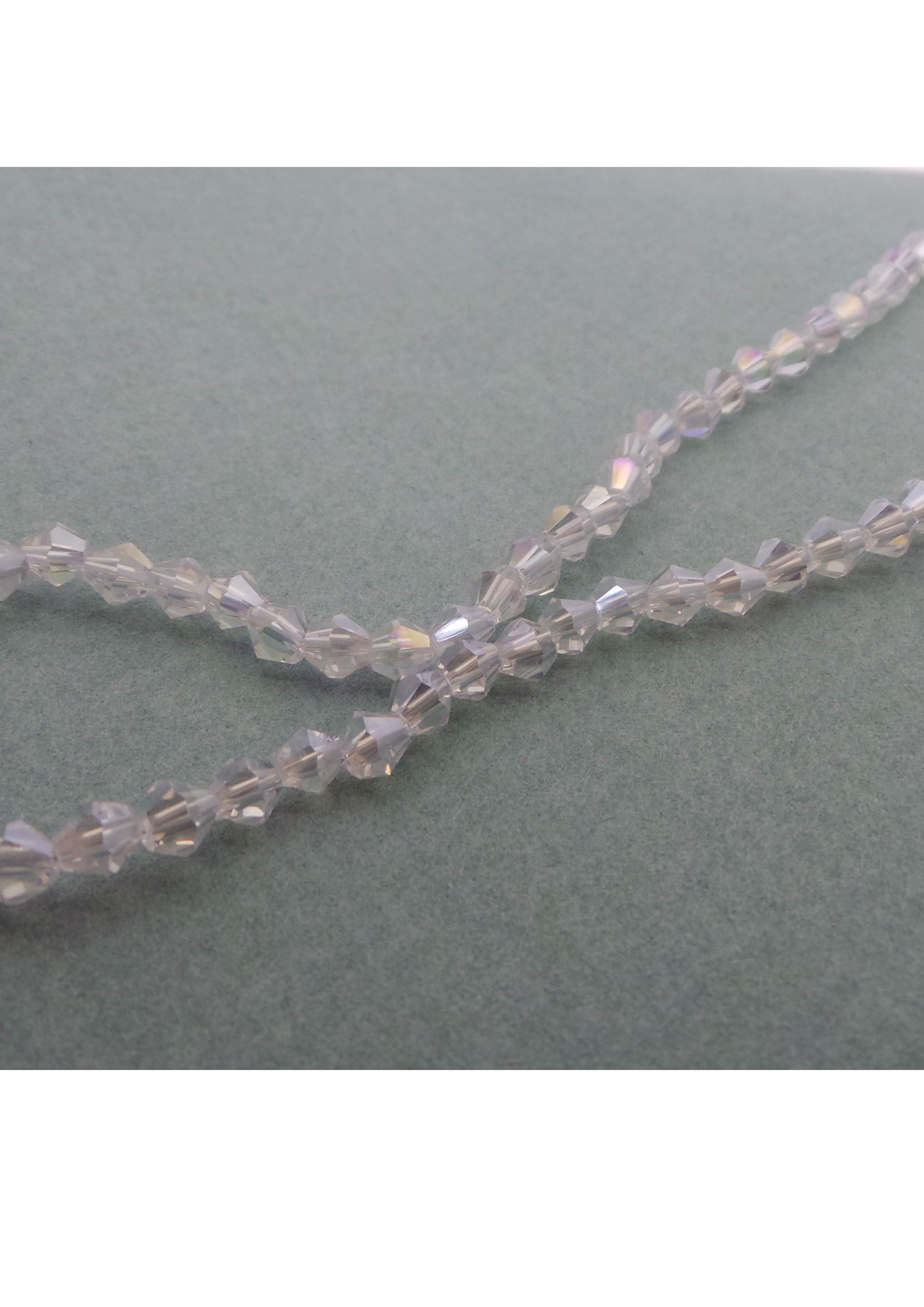 CH41015 Bicone Glass Beads ,For Jewellery 4mm/115Pcs/ Crystal Color,   ,Material Glass,,Beads (6 11) ()