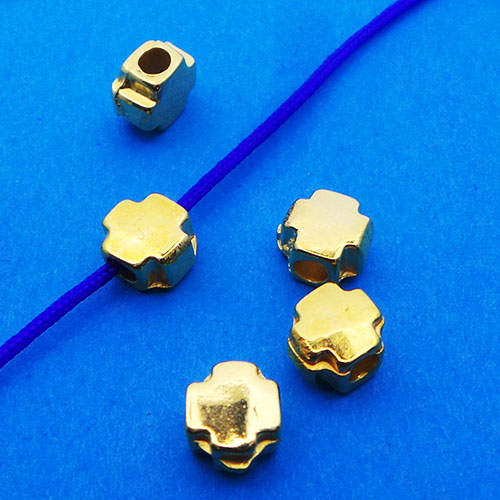 CH41553 Σταυροί Μεταλλικός Φιγούρα ,6mm/6Τεμ.,Επίχρυσο Χρώμα (1 0) (gr) ()