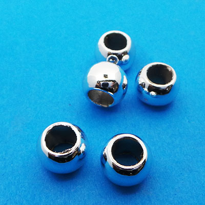 CH41893 Acrylic Round Beads For Jewellery 10mm/20Pcs Platinum color,   ,Material Acrylic,,Beads (14 15) ()