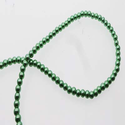 CH42142 Glass Pearls Round Beads, ,4mm/225Pcs ,Forest Green color (8 19) ()