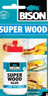 CH42210 High quality, water resistant white wood glue_x000d_
for indoor and outdoor use. FOR WOOD 250gr//1Pcs/ (Bison) WHITE COLOR, ,Material , (7 0) ()