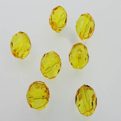 CH42438 Acrylic Round Beads Faceted  10mm/60Pcs Yellow Color For Jewellery  Beads  (17 216) ()