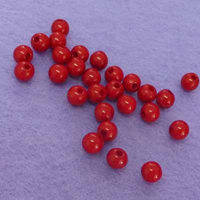 CH42469 Beads and Spacers Acrylic Round Beads, ,6mm/228Pcs ,Red Color (7 1) ()