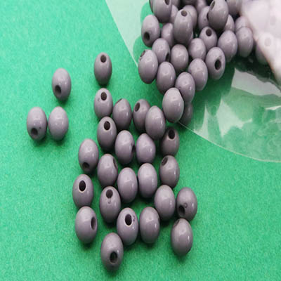 CH42500 Ακρυλικές Χάντρες στρόγγυλες μπίλια  Για Κόσμημα/Διακόσμηση 6mm/~220Τεμ Γκρίζο Χρώμα,   ,Συνθεση Ακρυλικό,Χάντρα (5 310) (29gr) ()