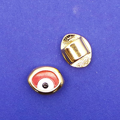 CH42806 Ορειχάλκινα Ματάκια Φιγούρα Για κόσμημα 15X12mm/1Τεμ. Επίχρυσο Χρώμα,   ,Συνθεση Ορείχαλκος,Περαστά (3 1) (gr) ()