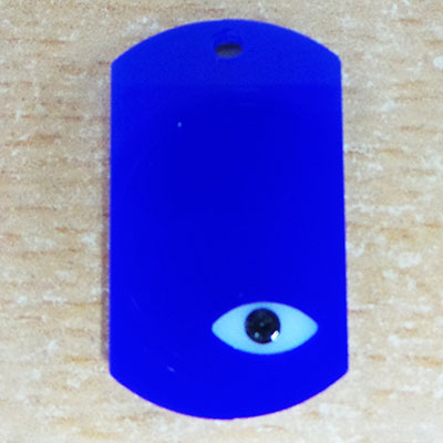 CH42811 Ακρυλικά Ματάκια Για κόσμημα 32X19mm/1Τεμ. Σκούρο μπλέ Χρώμα, ,Συνθεση Ακρυλικό,Κρεμαστά (3 2) (gr) ()