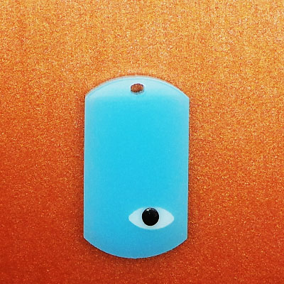 CH42812 Ακρυλικά Ματάκια Για κόσμημα 32X19mm/1Τεμ. Γαλάζιο Χρώμα, ,Συνθεση Ακρυλικό,Κρεμαστά (2 1) (gr) ()