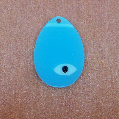 CH42819 Ακρυλικά Ματάκια σταγόνα Για κόσμημα 32X19mm/1Τεμ. Γαλάζιο Χρώμα, ,Συνθεση Ακρυλικό,Κρεμαστά (4 3) (gr) ()