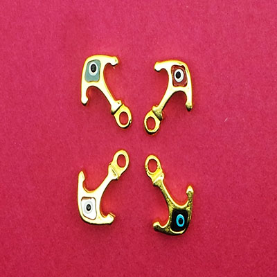 CH42824 Ορειχάλκινες Άγκυρες με ματάκια Για κόσμημα 16X9mm/1Τεμ. Επίχρυσο Χρώμα,   ,Συνθεση Ορείχαλκος,Θαλασσινά,Κρεμαστά (4 3) (gr) ()