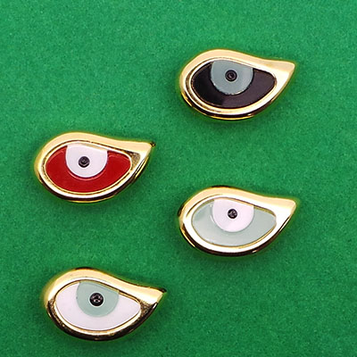 CH42832 Ορειχάλκινα Ματάκια Φιγούρα Για κόσμημα 18X11mm/1Τεμ. Επίχρυσο Χρώμα,   ,Συνθεση Ορείχαλκος,Θαλασσινά,Περαστά (7 0) (6gr) ()