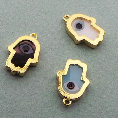 CH42836 Ορειχάλκινα Ματάκια με Σχήμα Χέρι Φατιμά Για κόσμημα 18X12mm/1Τεμ. Επίχρυσο Χρώμα,   ,Συνθεση Ορείχαλκος,Θαλασσινά, (5 0) (gr) ()