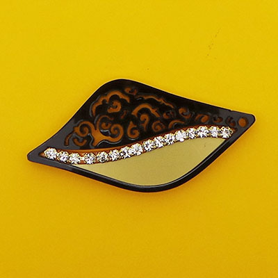 CH43003 Pendants and Charms Acrylic Assorted Shapes, ,44X23mm/1Pcs ,Black Color (0 3) ()