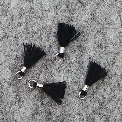CH43136 Textile Tassels with loop ,For Jewelery/Decoration 10mm//3Pcs/ ,   ,Material ,, (6 1) ()