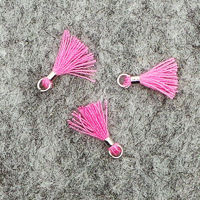 CH43138 Textile Tassels with loop ,For Jewelery/Decoration 10mm//3Pcs/ ,   ,Material ,, (0 1) ()