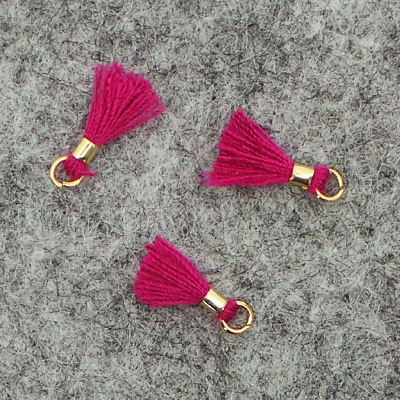 CH43142 Textile Tassels with loop ,For Jewelery/Decoration 10mm//3Pcs/ ,   ,Material ,, (2 0) ()