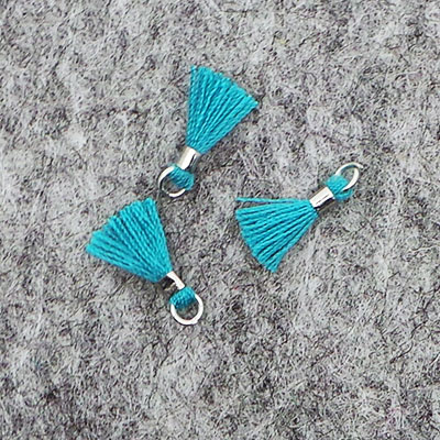 CH43145 Υφασμάτινες φούντες με κρίκο  Για Κόσμημα/Διακόσμηση 10mm//3Τεμ. ΠΕΤΡΟΛ ΧΡΩΜΑ,   ,Συνθεση , (0 1) (4gr) ()