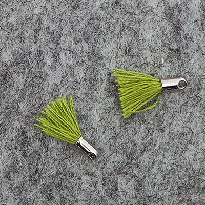 CH43177 Φούντες Υφασμάτινες Με Καπελάκι ,12mm/3Τεμ. ,Λαδί Χρώμα,Βαμβακερά (88 17) (4gr) ()