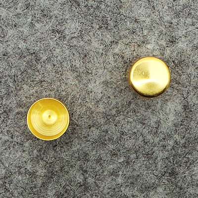 CH43454 Metal Leather Round Leather Ends ,For Jewelery/Decoration 9X9mm/2Pcs/ Gold Plated color,   ,Material ,, (1 10) ()