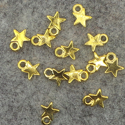 CH43775 Μεταλλικά Αστεράκια Για κόσμημα 7mm/20Τεμ. Επίχρυσο Χρώμα, ,Συνθεση Κράμα (μείγμα),Κρεμαστά (0 1) (9gr) ()