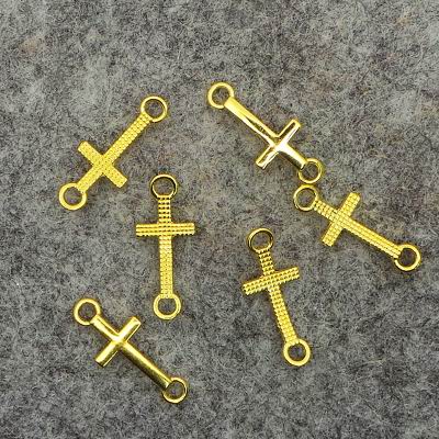 CH43777 Metal Cross Pendants For Jewellery 20X8mm/20Pcs Gold Plated,   ,Material Alloy,Links (59 3) ()