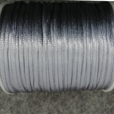 CH43805 Κορδόνια Ποντικοουρά στρόγγυλο ,2mm/45Μέτρ. ,Ανοικτό γκρίζο Χρώμα,Σατέν (5 4) (112gr) ()