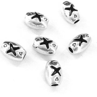 CH44206 Μεταλλικές χάντρες βαρελάκι Για κόσμημα 8X8mm/5Τεμ. Αντικέ Χρώμα, ,Συνθεση ,Χάντρα (2 3) (gr) ()