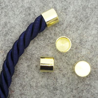 CH44388 Metal Leather Round Leather Ends ,For jewellery/Lucky Charms 12X10mm/2Pcs//Ø9.5mm Gold Plated color,   ,Material ,, (2 0) ()