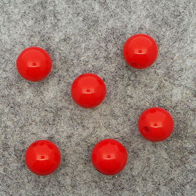 CH44620 Acrylic Round Beads For Jewellery 10mm/45Pcs Red Color,   ,Material Acrylic,,Beads (11 144) ()