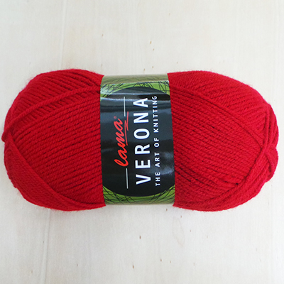 CH44729 ACRYLIC LAMA VERONA YARN ,FOR KNITTING 100GR/260METERS/ RED COLOR,COL 237 ACRYLIC ,MATERIAL 100% ACRYLIC,WINTER,CRHOCHET NEEDLES 3-3.5 (0 0) ()