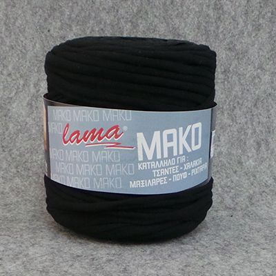 CH44920 Lama Mako Yarn For Knitting 700gr/130Meters Black Color, ,Material 100% Cotton,All Seasons (12 0) ()