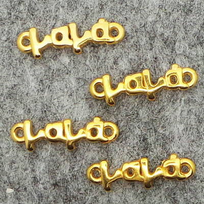 CH45359 Ορειχάλινα συνδετικά στοιχεία για την μαμά  Για κόσμημα 17X5mm/2Τεμ. Επίχρυσο Χρώμα, Με Ματάκια  ,Συνθεση Ορείχαλκος,Οικογένεια/Γιορτή Της Μητέρας,Συνδετικά (34 14) (8gr) ()