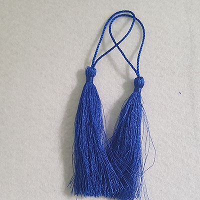 CH45723  Φούντες με θηλιά Πολυεστερικά 80cm/5Τεμ. μπλέ σάξ Για Κόσμημα/Διασκόσμηση  (38 20) (10gr) ()