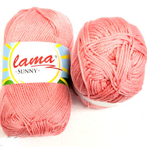 CH45784 LAMA SUNNY YARN ,FOR KNITTING 50GR/125GR/ 06-PEACH, 100% MERSERIZE COTTON ,MATERIAL ,KNEETING ACCESSORIES, (17 0) ()