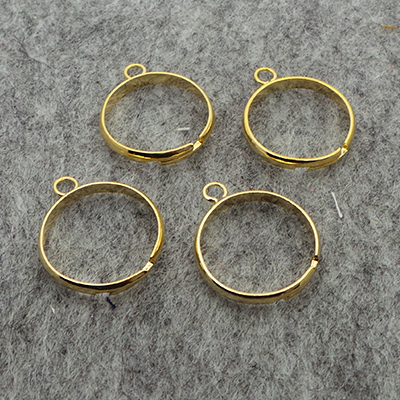 CH46713 Μεταλλικά δαχτυλίδια με κρικάκια Για κόσμημα 19mm//4Τεμ. Επίχρυσο Χρώμα, ,Συνθεση , (10 10) (8gr) ()