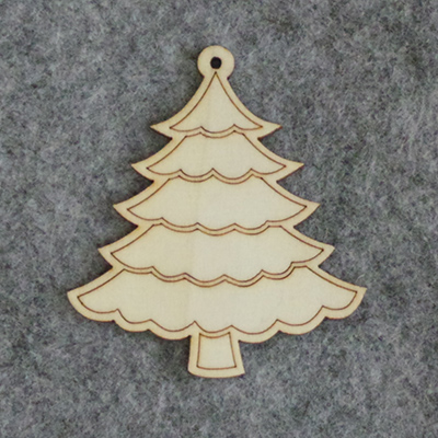 CH47018 Engraved Wooden Christmas ‘Trees’For Decoration 70X60mm/1Pcs/cm Natural Color,   ,Material Plywood,Christmas,Charms (1 0) ()