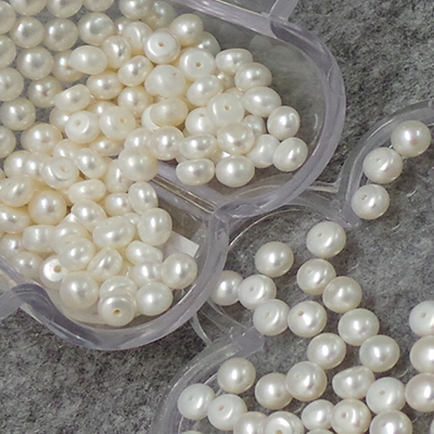 CH47629 Natural Fresh Water Pearls Half drilled ,For Earrings 3,5mm//1Pcs/ Natural Color, Half Drilled  ,Material Fresh Water Pearls,, (258 144) ()