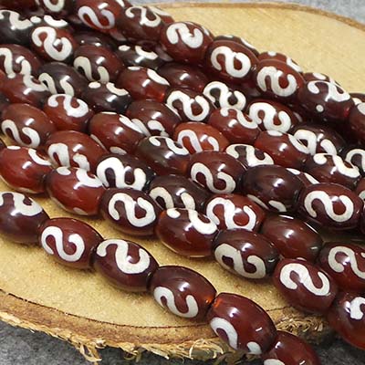 CH48209 Semi Precious Stones Agate Cylinder Flat, ,12X8mmØ2mm/24Pcs ,Brown Color (17 10) ()
