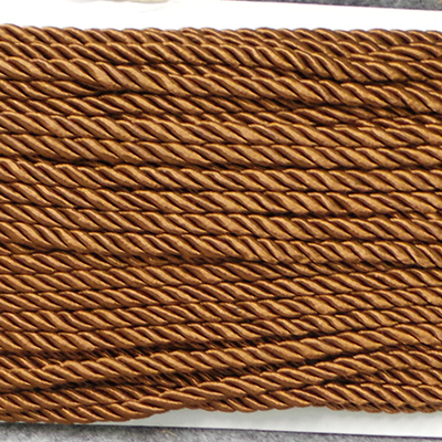 CH48481 PACKAGING TWISTED CORD PER METER,POLYESTER ,5MM/25METERS ,BROWN COLOR (1 0) ()