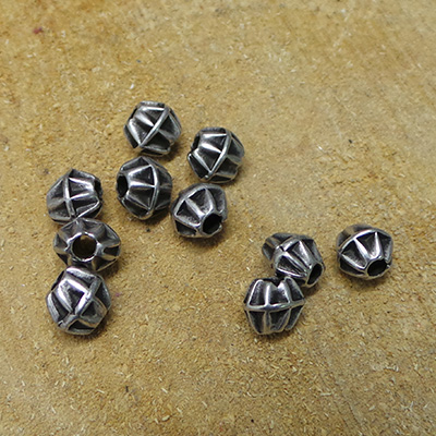 CH49088 Μεταλλικες Διακοσμητικές Χάντρες  Για Διακόσμηση 7mm//10Τεμ. Μεταλλικό Χρώμα,   ,Συνθεση ,Χάντρα (22 0) (gr) ()