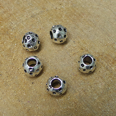 CH49108 METAL ROUND BEADS FOR JEWELLERY 8mm//10Pcs//Ø4mm PLATINUM COLOR, ,Material ,BEADS (7 0) ()