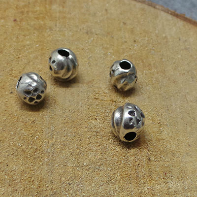 CH49127 Μεταλλικές στρόγγυλες χάντρες  Για κόσμημα 10mm//Ø3.5mm/5Τεμ. Αντικέ Χρώμα,   ,Συνθεση ,Χάντρα (5 0) (gr) ()