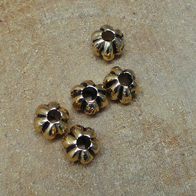 CH49128 Μεταλλικες Διακοσμητικές Χάντρες  Για Κόσμημα/Μπεγλέρια/Πατεριμές 11X7.5mm/10Τεμ. Επίχρυσο Χρώμα,   ,Συνθεση ,Χάντρα (50 0) (gr) ()