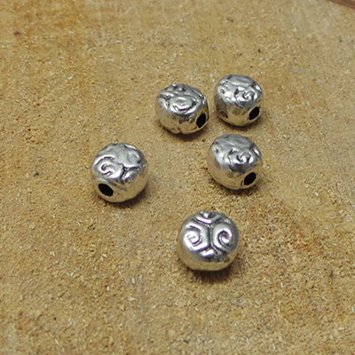 CH49132 Κυλινδρικές μεταλλικές Χαντρες  Για Κόσμημα/Μπεγλέρια/Πατεριμές 7X9mm/Ø2.5mm/10Τεμ. Αντικέ Χρώμα,   ,Συνθεση ,Χάντρα (3 0) (gr) ()