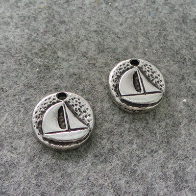 CH49636 Μεταλλικές Βαρκούλες  Για κόσμημα 22mm//2Τεμ. Αντικέ Χρώμα,   ,Συνθεση ,Κρεμαστά (8 0) (gr) ()