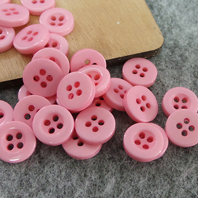 CH50762 Accessories buttons acrylic,with 4 holes ,10mm/20pcs ,baby pink color (0 0)
