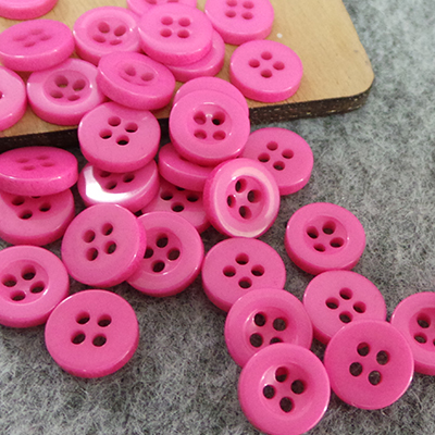 CH50764 Accessories buttons acrylic,with 4 holes ,10mm/20pcs ,pink color (0 0)