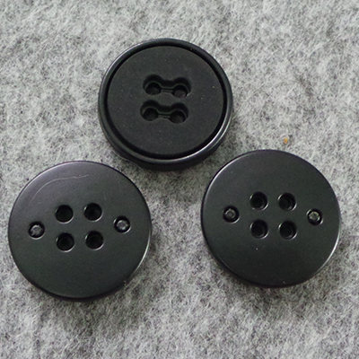 CH50806 Accessories buttons acrylic,with 4 holes ,25mm/2pcs ,black color (0 0)