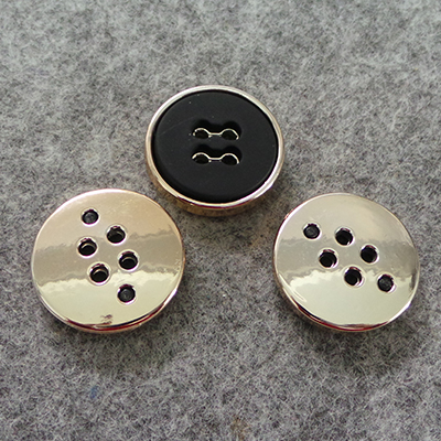 CH50807 Accessories buttons acrylic,with 4 holes ,25mm/2pcs ,golden color (0 0)