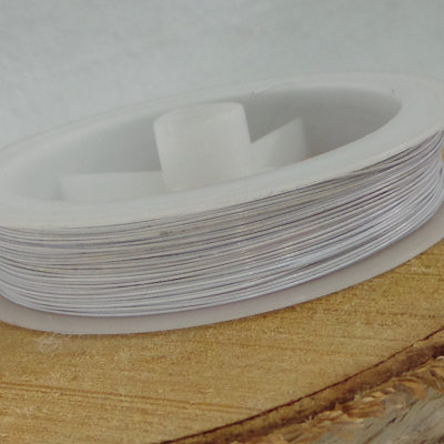 CH50896 Tiger tail wire nylon coated  for jewellery 0,38mm/100meters/   white color,   ,material ,, (0 0)